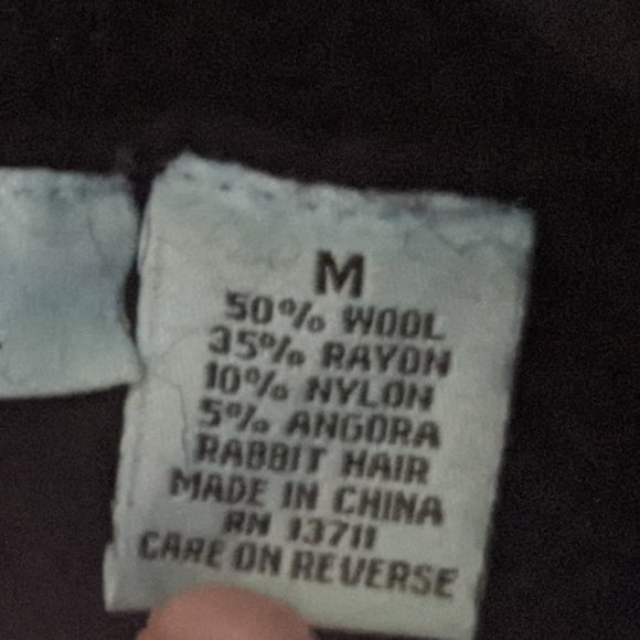 Turtleneck Cable Black Sweater - Wool/Rayon/Angora - Picture 8 of 8